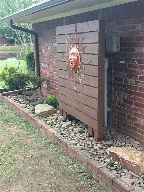 hide outside electrical box|how to hide utility boxes.